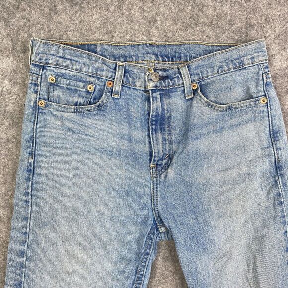 Levis 510 Jeans Mens 30x32 Blue Slim Straight Stretch Light Wash Denim American - Picture 2 of 12